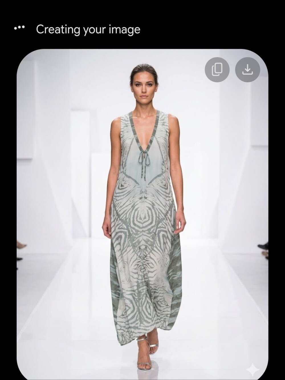 Flawed Boho Tie-Front V-Neck Maxi Dress in Gray